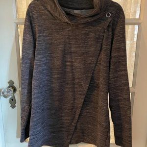 Danskin Wrap Style One-Button Sweatshirt
